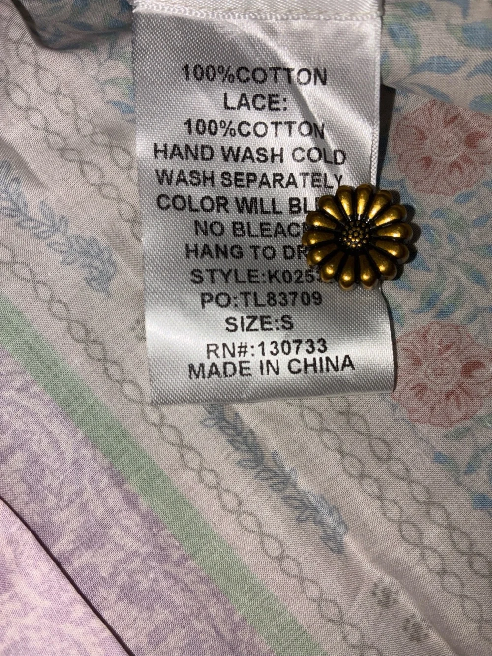 Umgee Lavender, Pink & Mustard Patchwork Button-Down Dress - Picture 9 of 9